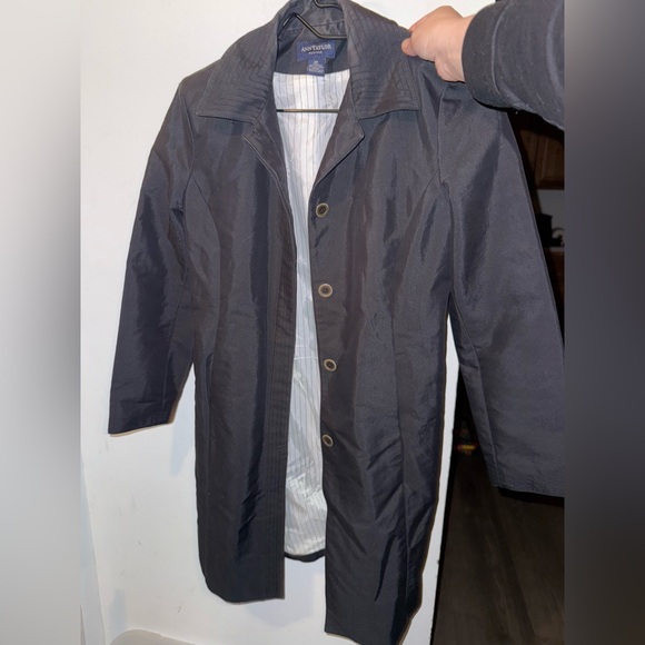 Ann Taylor womens black Trench Coat - Picture 1 of 5